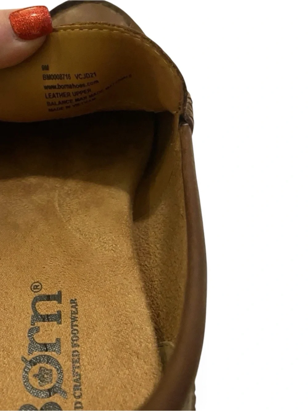 Born Men’s Allan, Brown Leather Slip On Dress Shoes, Size 9 M Loafers